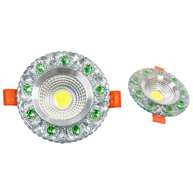 Factory Price Hot Selling LED Crystal Spotlight, Household Living Room LED Embedded Color Ceiling Hole Light