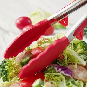 Ensemble de pinces à nourriture en acier inoxydable et silicone résistantes à la chaleur, 3 pièces, pour barbecue - Product Image 3