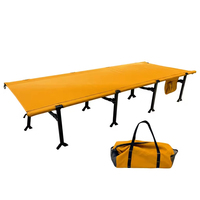 Lit de camping compact et léger, lit pliable pour le camping en plein air, couleur personnalisée avec sac de rangement