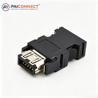 Connecteur d'encodeur PAICONNECT SM-10P 10 broches mâle/femelle en cuivre avec boîtier ABS, compatible IP20 pour servomoteur Mitsubishi