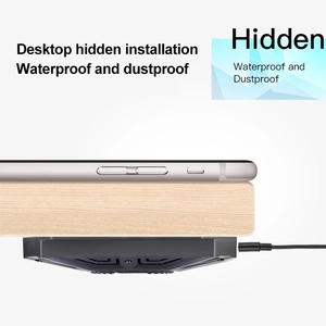 Máy tính để bàn đường dài vô hình dưới bàn 30mm ẩn Máy tính để bàn không dây sạc Ổ cắm xây dựng trong quạt quá nóng tự - Product Image 3
