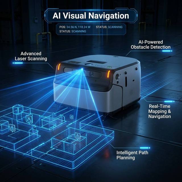 New Commercial Cleaning Robot Floor Scrubber 20000Pa 3-in-1 Sweeping Vacuuming Mopping Visual Navigation APP Auto Floor Washer