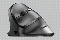 Mouse Gaming Vertikal Ergonomis 6D Nirkabel 2.4G & BT Tiga Mode OEM USB & Type-C Optik untuk Tangan Kiri PC/Laptop Kantor