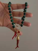 Collier pendentif breloque émail goutte d'huile motif poisson couleurs personnalisées, plaqué or 18 carats, avec perles en pierre naturelle, ensembles de bijoux pour femmes