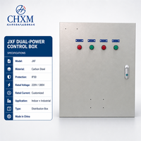 Boîtier de commande de commutateur de transfert automatique double alimentation JXF en acier laminé à froid, boîte de distribution industrielle intérieure 220V 380V ATS