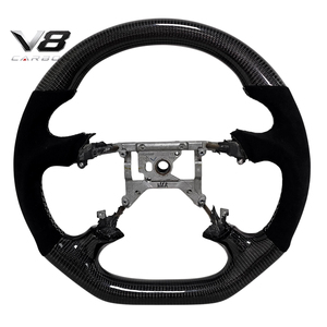 Volant en fibre de carbone véritable V8carbon pour A4 <span class=keywords><strong>S4</strong></span> RS4 <span class=keywords><strong>B5</strong></span> Avant, accessoires de voiture, pièces automobiles modifiées, style sport racing, personnalisé - Product Image 6