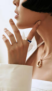 Paslanmaz Çelik IP68 Su Geçirmez Dokunmatik Ekranlı Uygulama Kontrollü Sağlık Takipçisi Fitness Adet Döngüsü Akıllı Yüzük Takı - Product Image 6