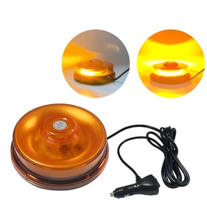 Luz de Emergencia Ámbar, <span class=keywords><strong>Baliza</strong></span> de Advertencia LED <span class=keywords><strong>Circular</strong></span> Intermitente con Base Magnética para Maquinaria Agrícola, Autobuses y Vehículos - Product Image 2