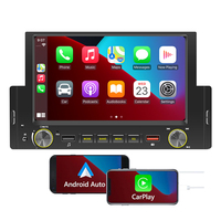 Unidad Principal Universal con Pantalla Táctil de 6.2 Pulgadas, Carplay Inalámbrico, Android Auto, Reproductor de Audio para Auto Android 1 Din