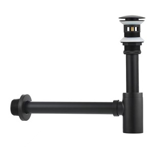 Ohtet Other Siphon de lavabo mural en acier inoxydable 304, type P, anti-odeur et anti-colmatage, pour tuyau de vidange encastré - Product Image 5