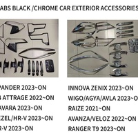 Accessoires extérieurs de voiture en plastique ABS noir mat, ensemble complet de coques de phares et de poignées de porte, directement de l'usine, T9 FORD 2011-