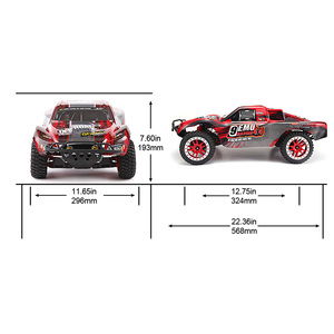 Coche RC sin Escobillas 1/10, Camioneta de Pista Corta 1025, Truggy Eléctrico 4x4, <span class=keywords><strong>REMO</strong></span> Hobby 9emu, Monster Truck de Alta Velocidad, Juguetes - Product Image 6
