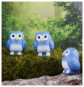 Figurine de terrarium miniature en gros hibou porte-bonheur résine artisanat ornements petits animaux sculpture <span class=keywords><strong>statue</strong></span> fée jardin décoration - Product Image 1