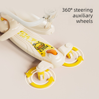 Poussette évolutive Luddy B.Duck sous licence 3 en 1 : poussette bébé, tricycle pour tout-petit, vélo d'apprentissage sans pédales, vélo d'équilibre 1-4 ans