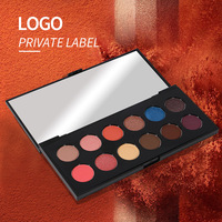 Palette d'ombres à paupières étanche, marque privée, maquillage-palette d'ombres à paupières personnalisée originale avec logo bronzeur, vente en gros, 12 couleurs
