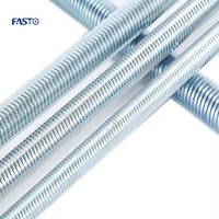 Barres filetées en acier galvanisé M8 M10 M12 de fabrication chinoise, norme DIN 975 Classe 4 pour la construction