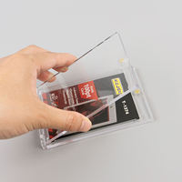 Boîte de rangement pour cartes de sport en acrylique transparent super clair, porte-cartes de jeu, support magnétique pour collectionneur, porte-cartes magnétique One Touch