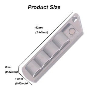 Small Size Stainless Steel EDC Fidget Spinner Pea Pod <b>Push</b> Card <b>Pop</b> Coin Toy Decompression Finger Metal Toy - Product Image 5