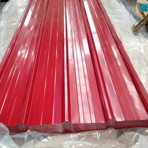 แผ่นเหล็กชุบสังกะสีลูกฟูก22เกจแผ่นรับการรับรองสำหรับการตัดหลังคา - Product Image 5