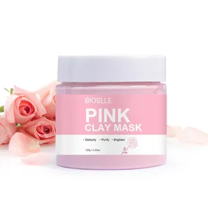 Mascarilla Facial hidratante de Arcilla rosa, antiacné, Natural, alisadora, OEM