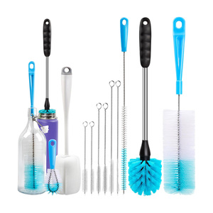 Glass & Water Bottle Brush Cleaner Set - Long Handle With Removable Head, Cleans Bottles, Straws, Cup Crevices - View #13