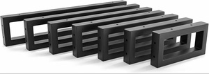 Set of 2 Modern Eco-Friendly Black Metal Floating Shelf <b>Brackets</b> Heavy Load Bearing Wall Mount DIY Support Frame for Bathroom - Product Image 3