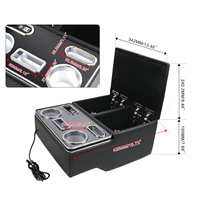 Boîte de rangement pour accoudoir de console centrale Toyota Hiace 200 Series, table à boissons, porte-gobelets, Hiace DX, capacité de rangement accrue