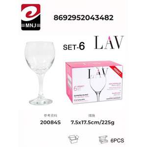 Gobelets à vin en verre COPA 6U 365cc pour servir et déguster vos vins préférés - Product Image 1