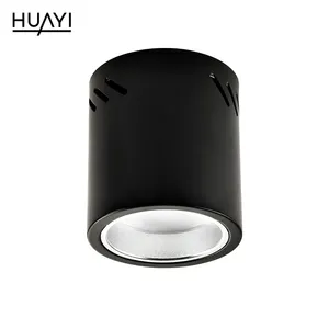 HUAYI High Perfomance 5w 9w 12w 15w Hotel Living Room Shop Light Commercial Trimless LED Surface Downlight