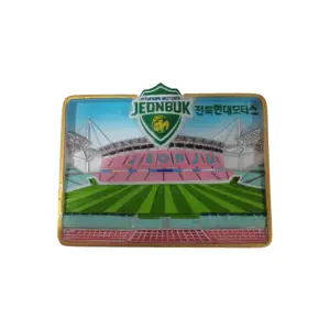 Korea Resin Fridge Magnet Customized Jeonbuk Hyundai Motor Football Club Soccer Field Custom Fridge Magnet