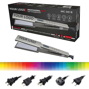 MAC Styler Black Rose Gold Titanium Electric <strong>Hair</strong> <strong>Straightener</strong> LCD Display Wide Plate Flat Iron <strong>for</strong> <strong>Thick</strong> <strong>Hair</strong> &amp; RV Use - Product Image 4
