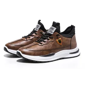 china shoes manufacturer stocklot brown men casual shoes for walking