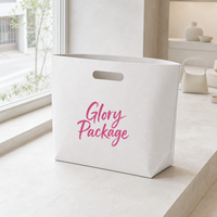 Sacs shopping personnalisés en papier kraft blanc durable avec poignées découpées et impression de logo pour l'emballage de vêtements, chaussures et boutiques de détail