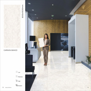 Carrara Suprimo 800x1600mm High Gloss Porcelain Ceramic Tiles Italian White Marble Design For Luxury Floors - Product Image 6