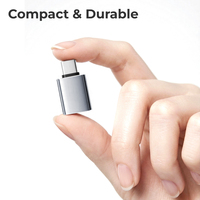 Adaptateur OTG USB-C vers USB-A en alliage d'aluminium avec USB 3.2 Gen1 5 Gbps haute vitesse pour ordinateurs portables et téléphones Windows/Mac/Android
