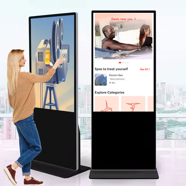 43-inch Floor-standing Touchscreen Kiosk Indoor LCD Digital Signage for Shopping Mall & Retail Store Advertising 1 Year Warranty