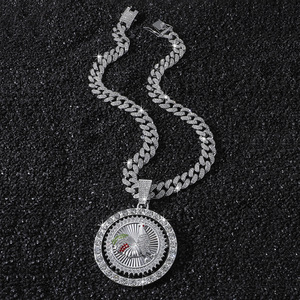 Nuevo Collar con Colgante de Gallo Circular Geométrico Estilo Hiphop Único 2026, Diseño Popular, Collar para Hombre, Joyería de Moda al por Mayor - Product Image 3