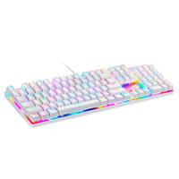 Clavier de jeu mécanique filaire à laser, métallique rvb, avec interface usb, personnalisé, pour ordinateur, tablette