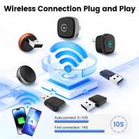 Adaptador Inalámbrico CarPlay y Android Auto Ota Plug and Play, Dongle para CarPlay con Cable, Convertidor Carlinkit Mini Ultra Dual Wifi Ai Box