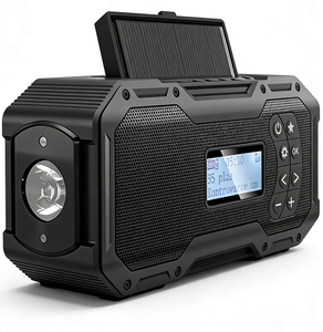 Radio Digitale DAB+ Tutto in <span class=keywords><strong>Uno</strong></span> con Manovella Solare, Luce LED SOS, Altoparlanti, Caricatore per Telefono e Power Bank - Product Image 6