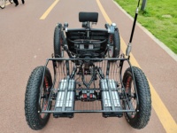 Vente chaude pliable réglable Sport puissance humaine gros pneu couché Quad, 4 roues course de montagne couché quadricycle