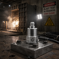 Accéléromètre de choc IEPE, capteur d'accélération de choc piézoélectrique monoaxial, transducteur de vibration monoaxial ICP ±30000g 10-11kHz