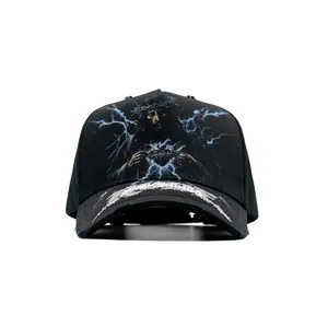 Venta al por mayor, envío rápido, gorras de béisbol deportivas con bordado 3D, modelo G5 de 5 paneles de gamuza, Rude Awakening, SACRED HEART, Rude Cap - Product Image 3