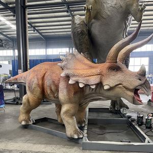 Combinaison personnalisée de dinosaures artificiels en métal (T-Rex et Triceratops) pour les expositions dans les centres commerciaux et les aéroports - Product Image 6