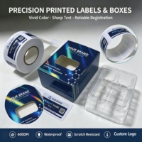 Boîte d'emballage en papier personnalisable pour flacon avec insert en plastique 3ml 5ml 10ml, plateau emballé, conditionnement ODM&OEM