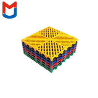 Revêtement de sol modulaire en vinyle à grille, structure renforcée, haute capacité de charge, antidérapant, pour cuisine, camion, garage