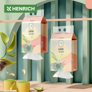Venta directa de fábrica Pañuelos faciales de bambú 2 capas X 10 Paquete de nylon Kosmetiktucher <span class=keywords><strong>Papel</strong></span> tisú colgante - Product Image 4