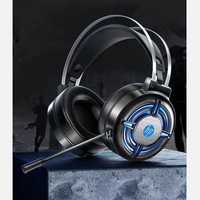 Casque de jeu H120G avec éclairage LED RGB, filaire 3,5 mm, suppression active du bruit, étanche IPX-5, longueur de câble 2,2 m, bouton de commande