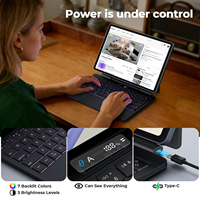 Clavier Magique Laudtec S9 pour Samsung Galaxy Tab S9 S11 S10 Fe avec emplacement pour stylet, pavé tactile multi-touch, disposition multi-langues, ODM OEM