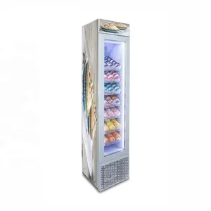 Commercial Refrigeration Equipment Single Upright Glass Ice Cream Haagen Dazs Display Freezer